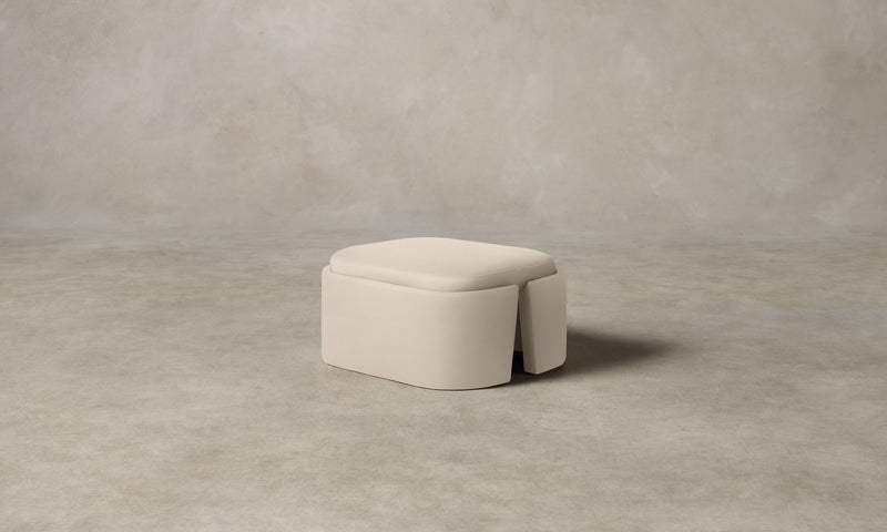 The Separa Ottoman - Performance Woven Chenille Desert