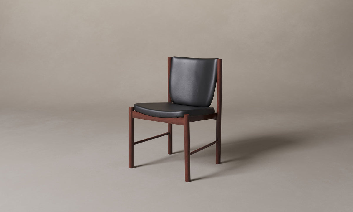 The Sol Dining Chair - Costa Leather Jet