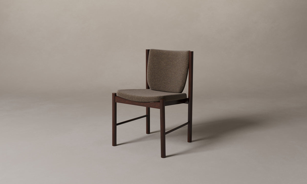 The Sol Dining Chair - Italian Brushed Wool Cocoa