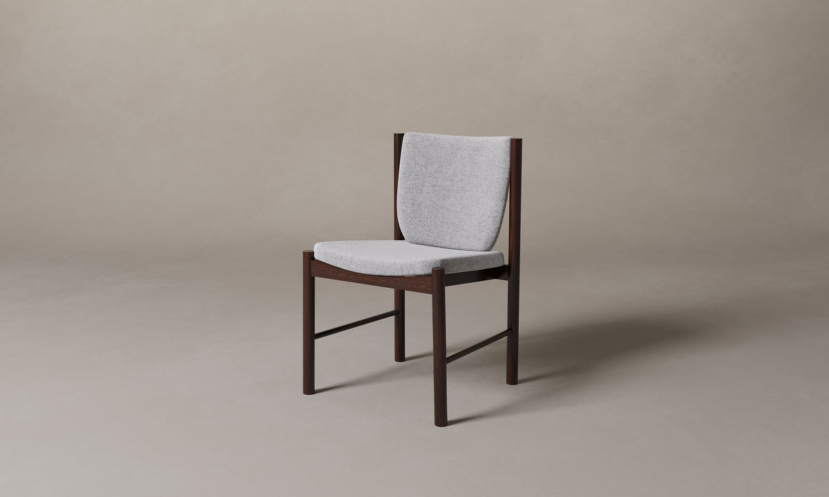 The Sol Dining Chair - Italian Brushed Wool Moon