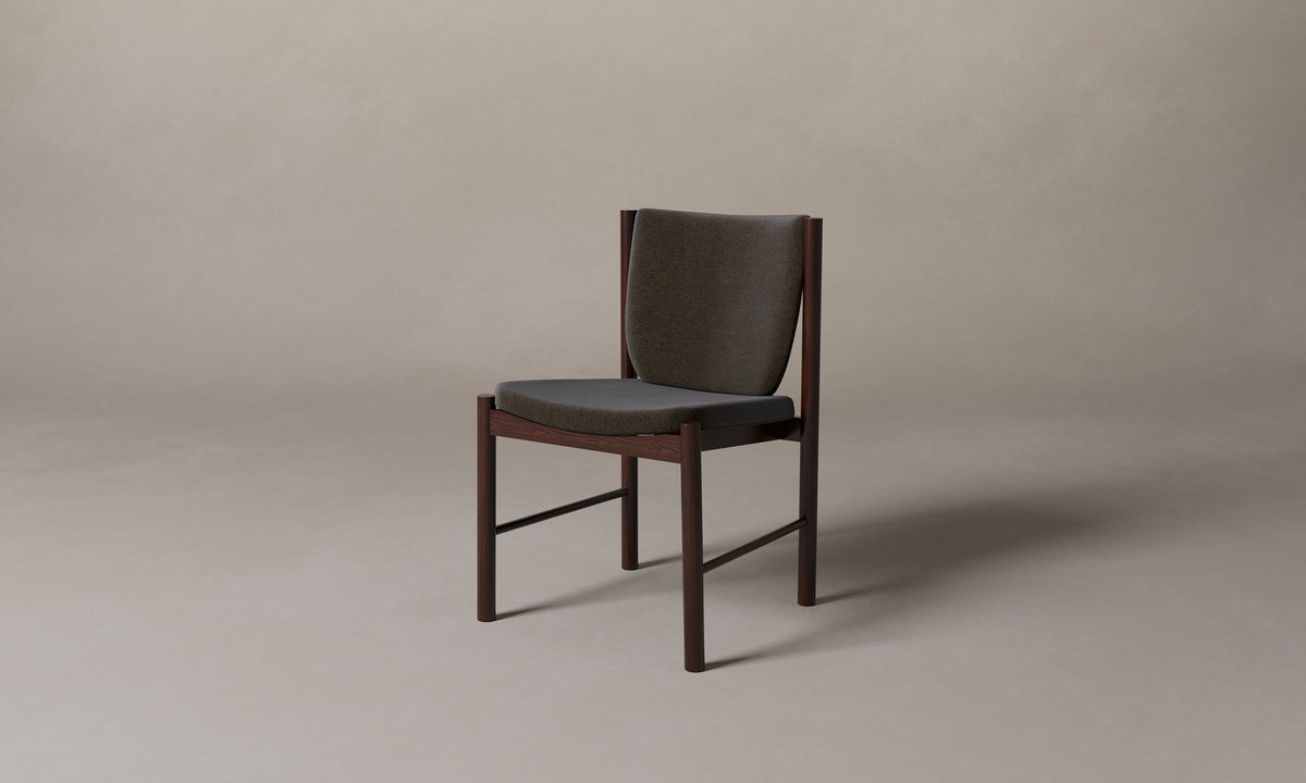 The Sol Dining Chair - Marled Alpaca Velvet Marsh