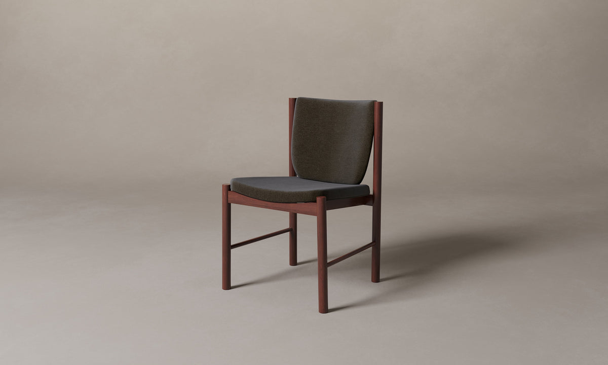 The Sol Dining Chair - Marled Alpaca Velvet Marsh