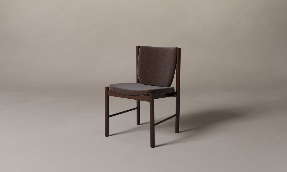 The Sol Dining Chair - Marled Alpaca Velvet Molasses