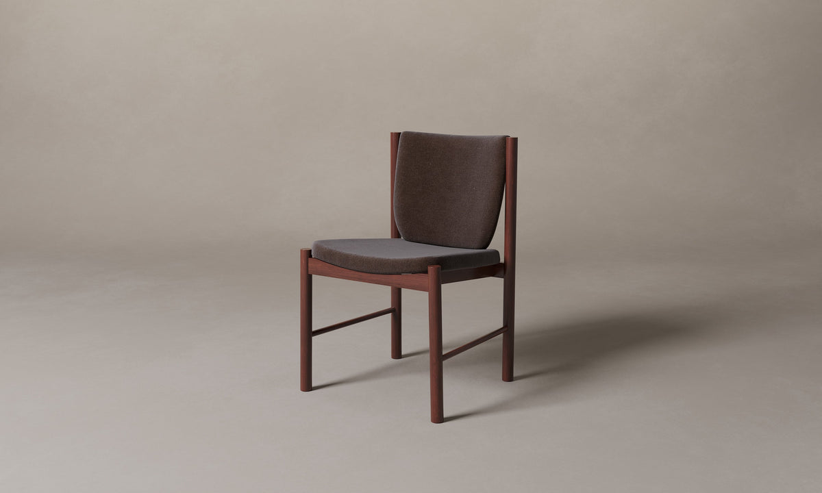 The Sol Dining Chair - Marled Alpaca Velvet Molasses