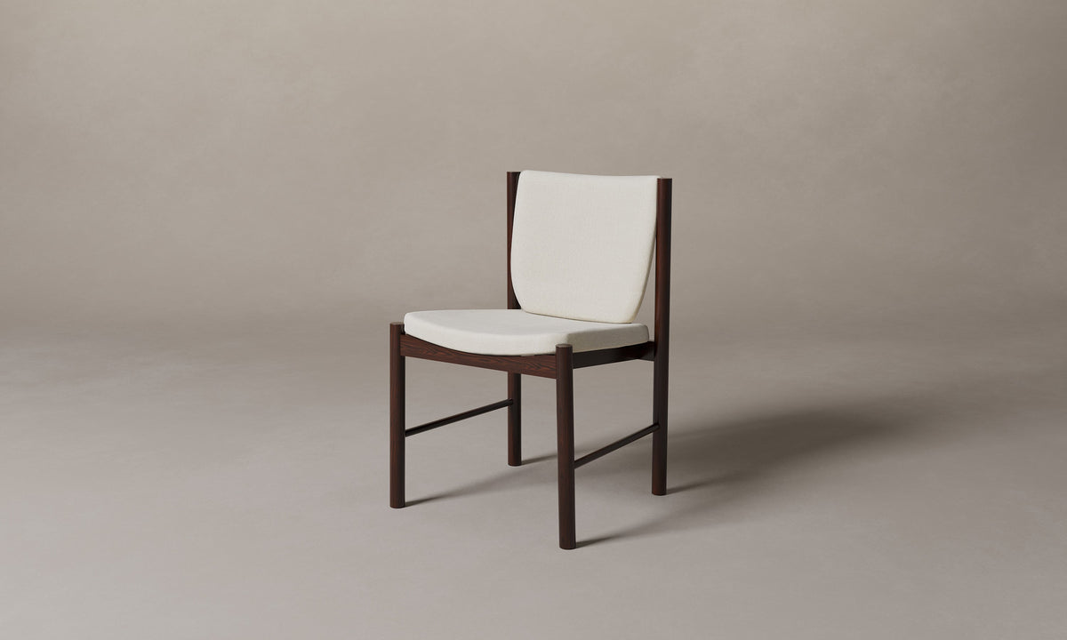 The Sol Dining Chair - Marled Alpaca Velvet Porcelain