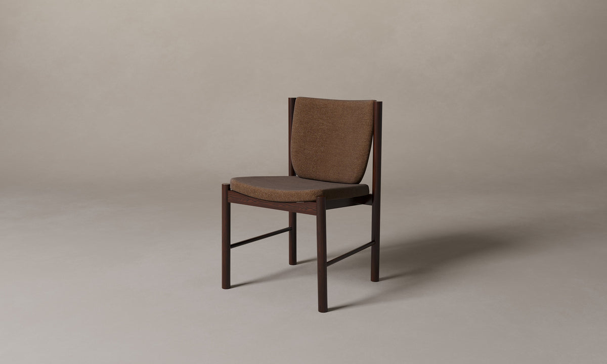 The Sol Dining Chair - Marled Alpaca Velvet Whiskey