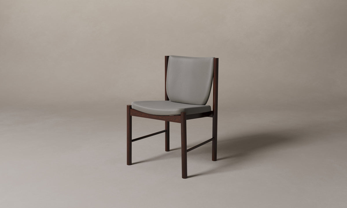 The Sol Dining Chair - Pebbled Leather Ash