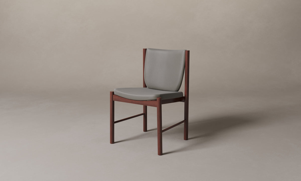 The Sol Dining Chair - Pebbled Leather Ash