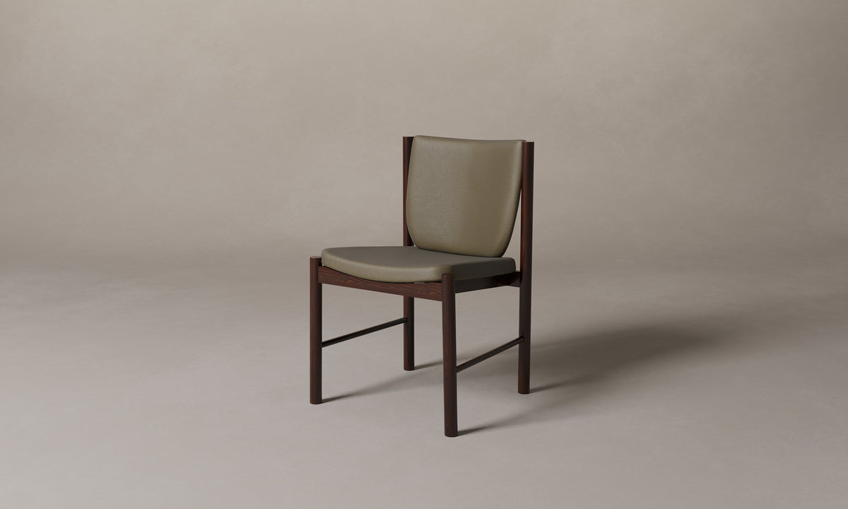 The Sol Dining Chair - Pebbled Leather Truffle