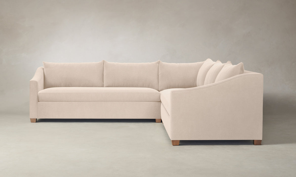 The Sullivan Sectional - Marled Alpaca Velvet Rosette