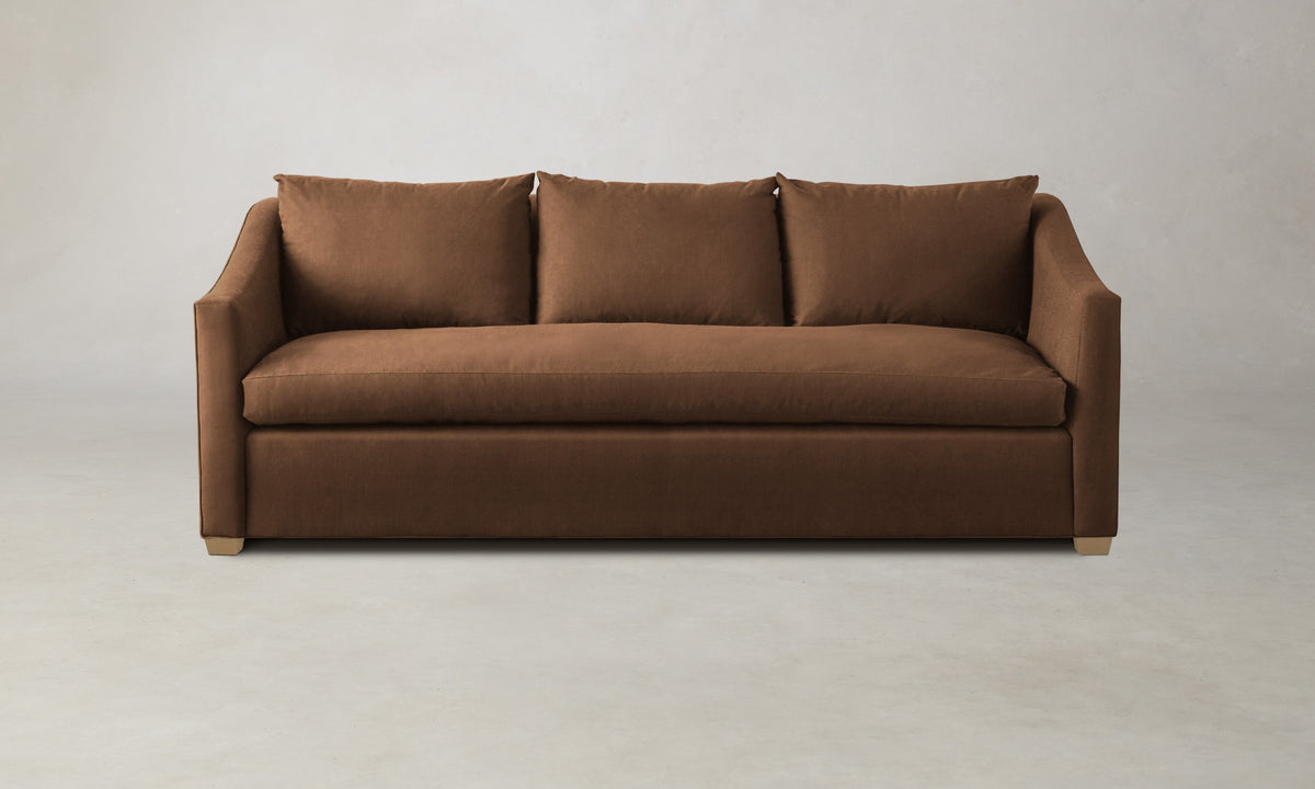 The Sullivan Sofa - Marled Alpaca Velvet Whiskey