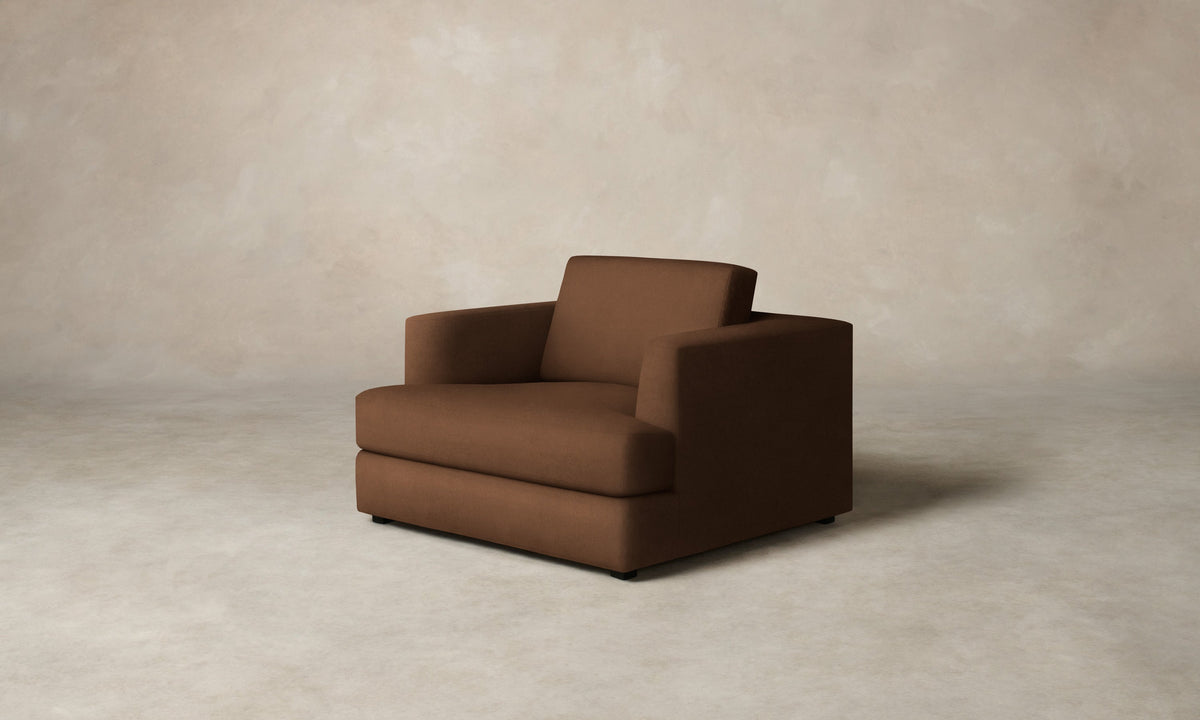 The Varick Chair-and-a-Half - Marled Alpaca Velvet Whiskey
