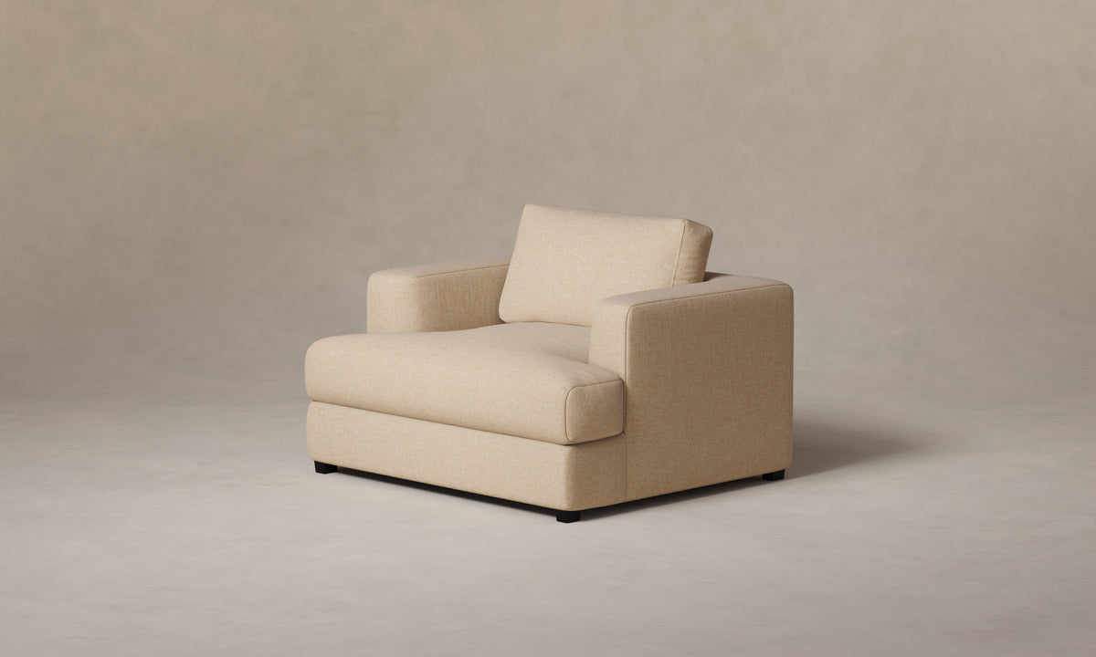 The Varick Chair-and-a-Half - Performance Linen Weave Prairie