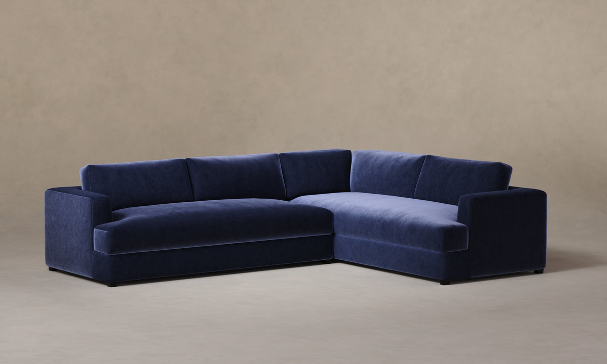 The Varick Sectional - Performance Velvet Midnight