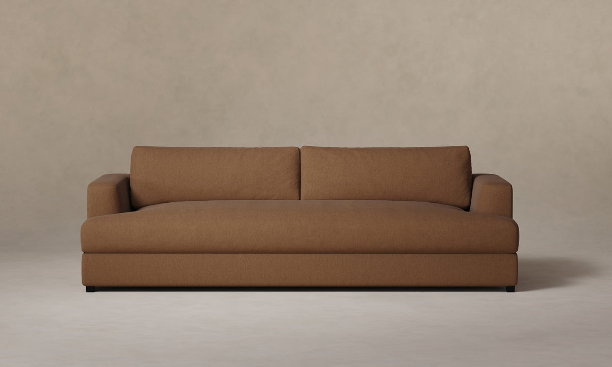 The Varick Sofa - Marled Alpaca Velvet Whiskey