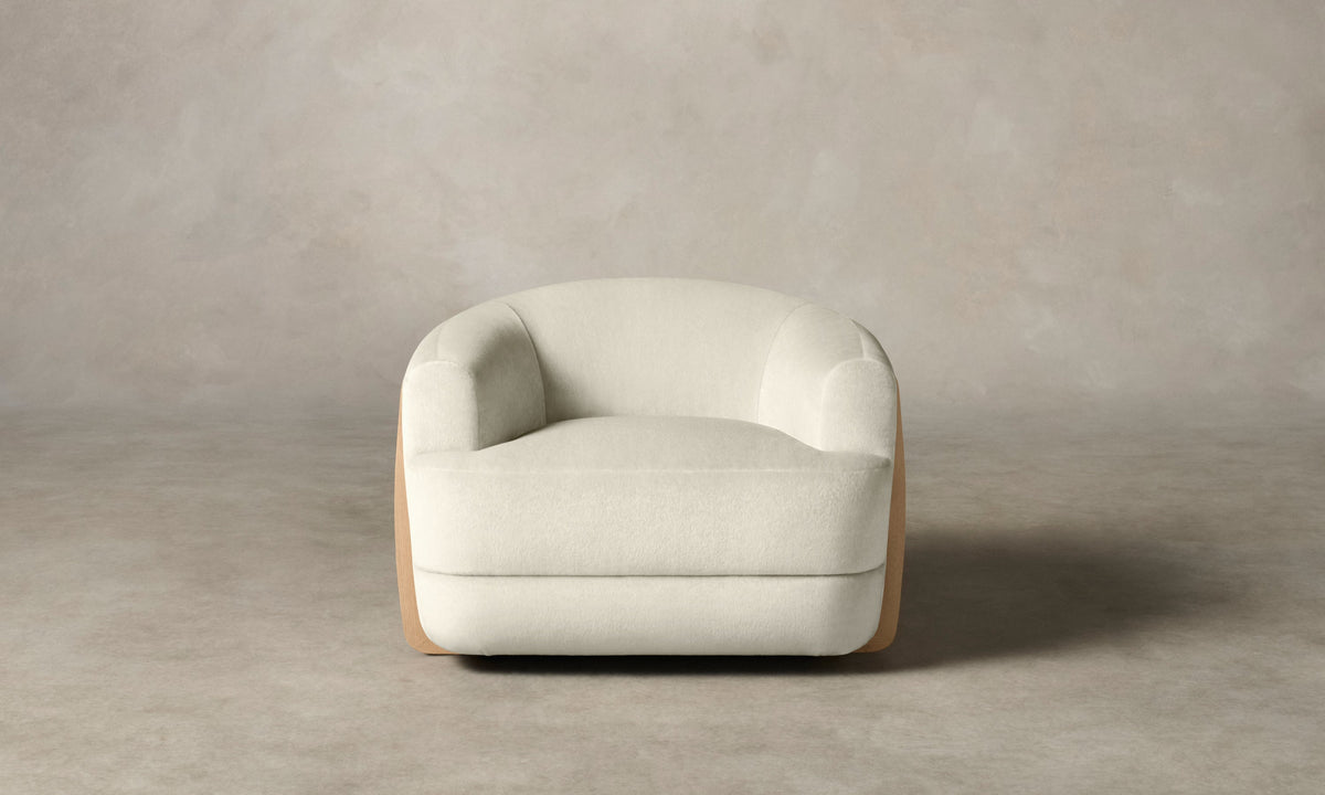 The Vera Chair - Marled Alpaca Velvet Porcelain
