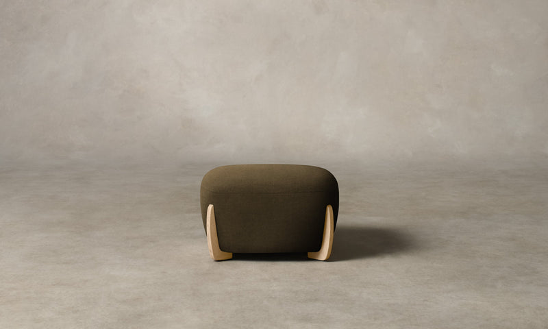 The Vera Ottoman - Marled Alpaca Velvet Marsh