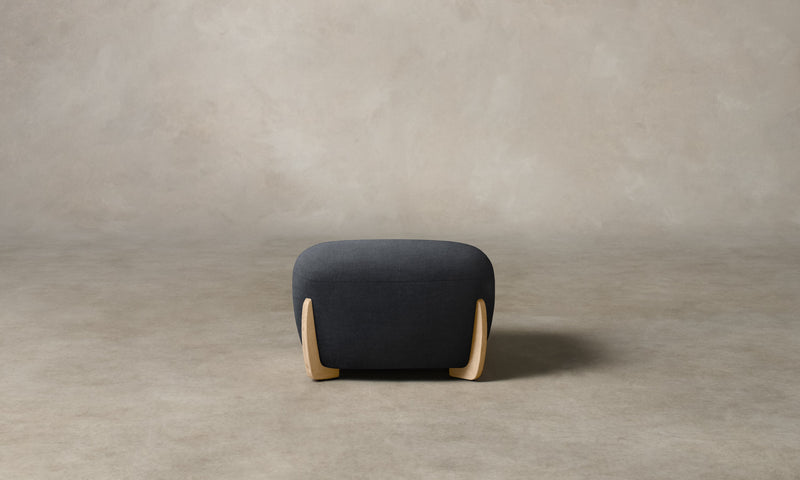 The Vera Ottoman - Marled Alpaca Velvet Nightfall