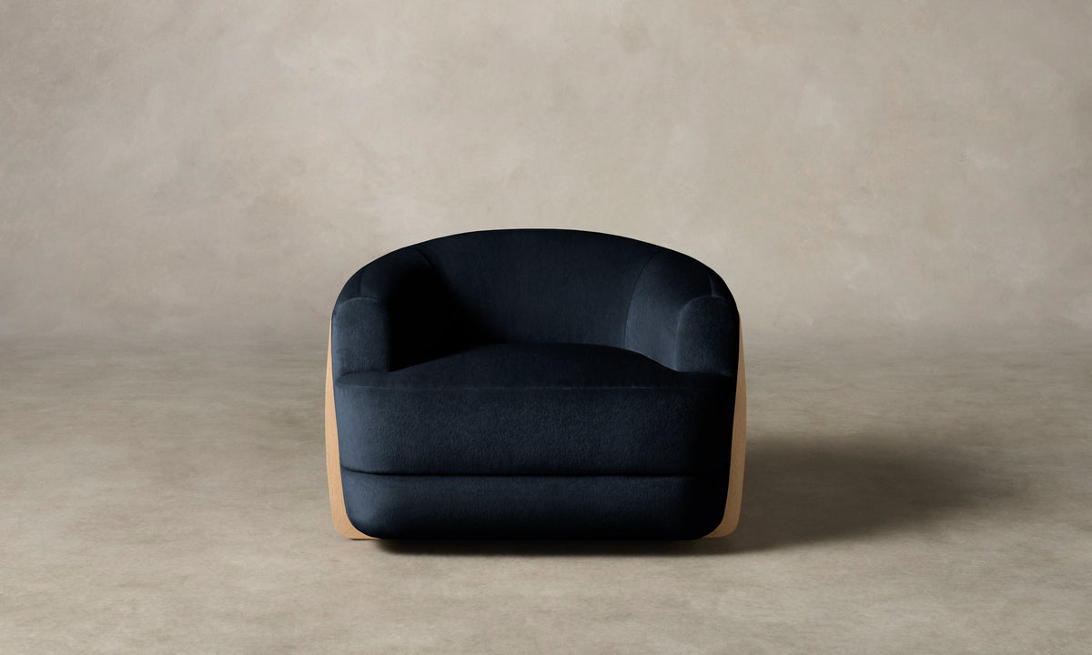 The Vera Swivel Chair - Mohair Admiral