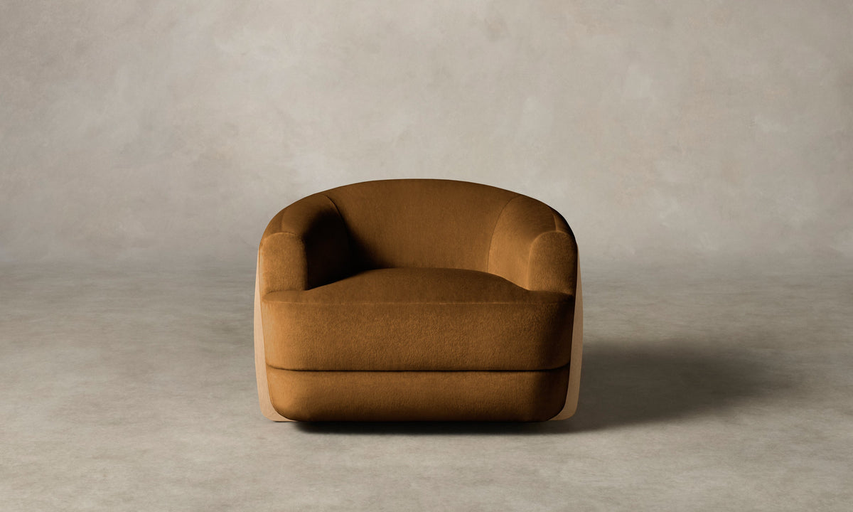 The Vera Swivel Chair - Mohair Brown Sugar