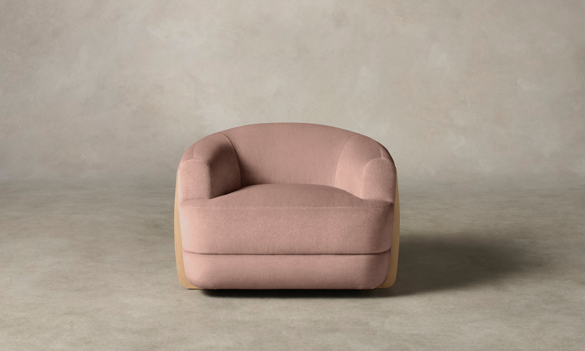 The Vera Swivel Chair - Performance Velvet Blossom