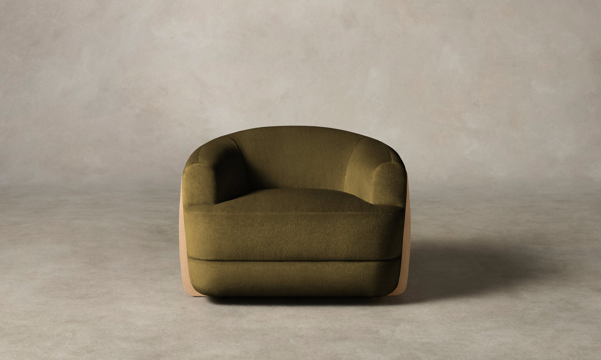 The Vera Swivel Chair - Performance Velvet Olive