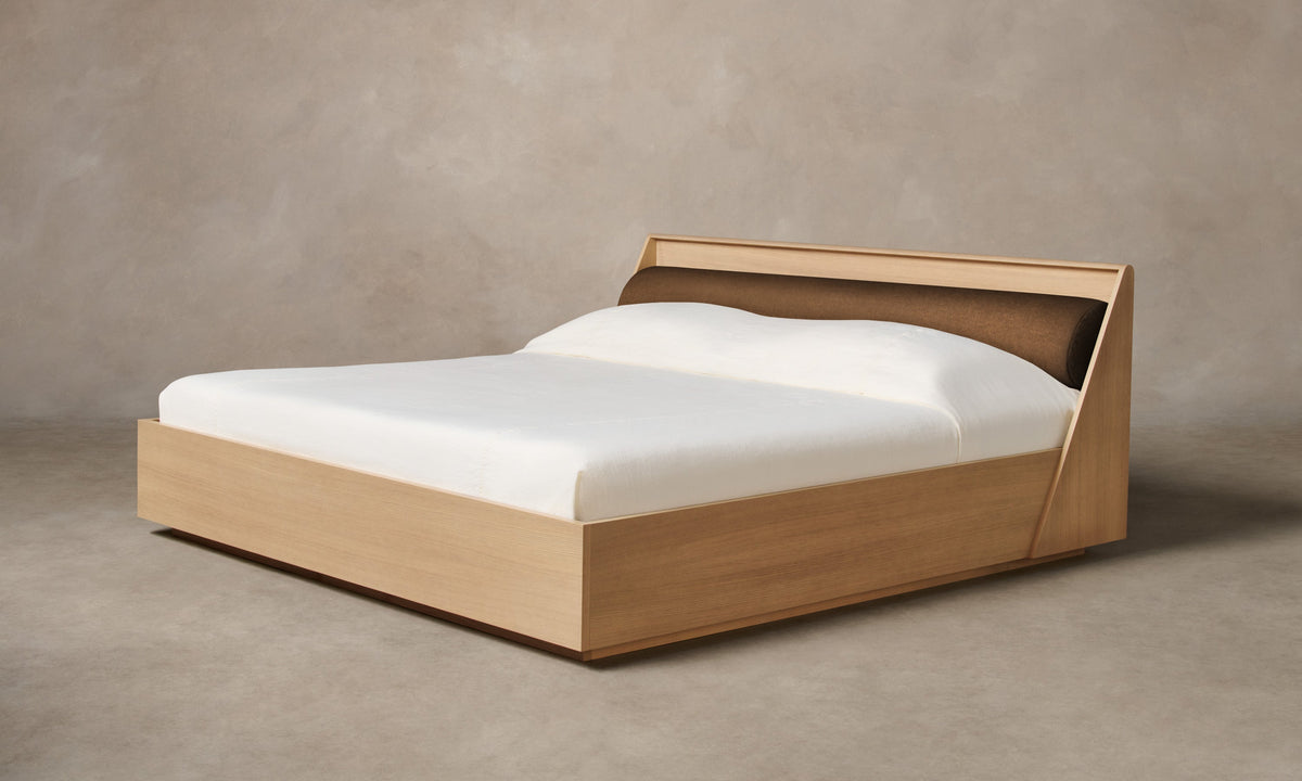 The Verne Bed - Marled Alpaca Velvet Whiskey