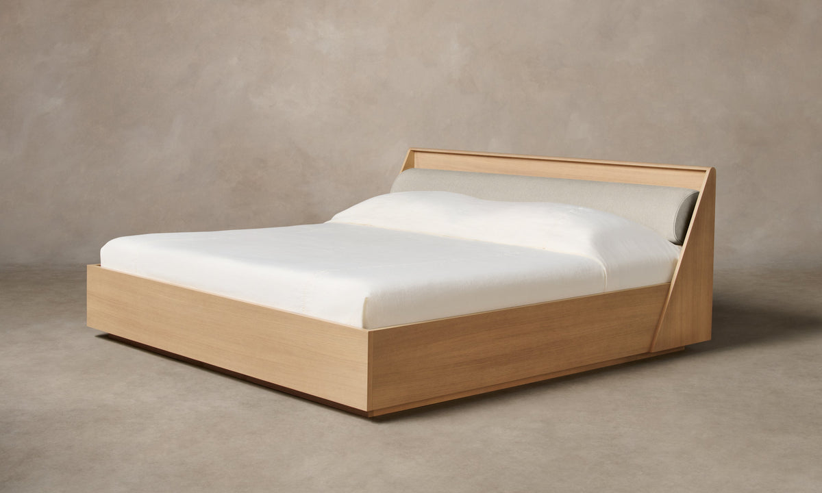 The Verne Bed - Performance Linen Weave Beige
