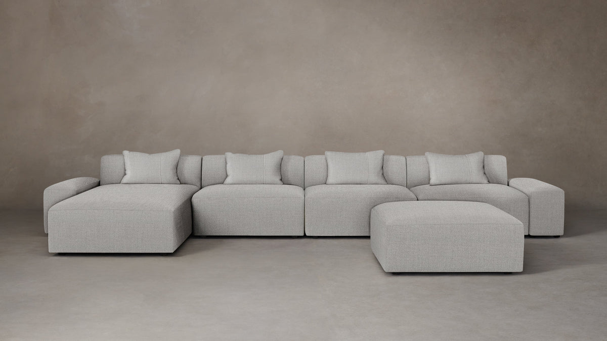 The Breuer Modular Sectional - Performance Textural Weave Breeze