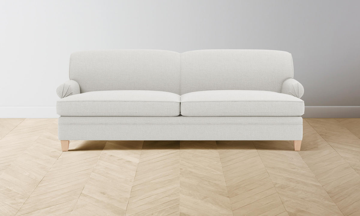 The Carmine Sofa - Heritage Belgian Linen Egret