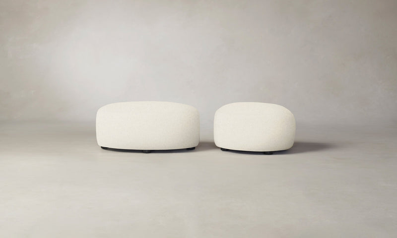 The Chelsea Ottoman - Italian Brushed Wool Vanilla