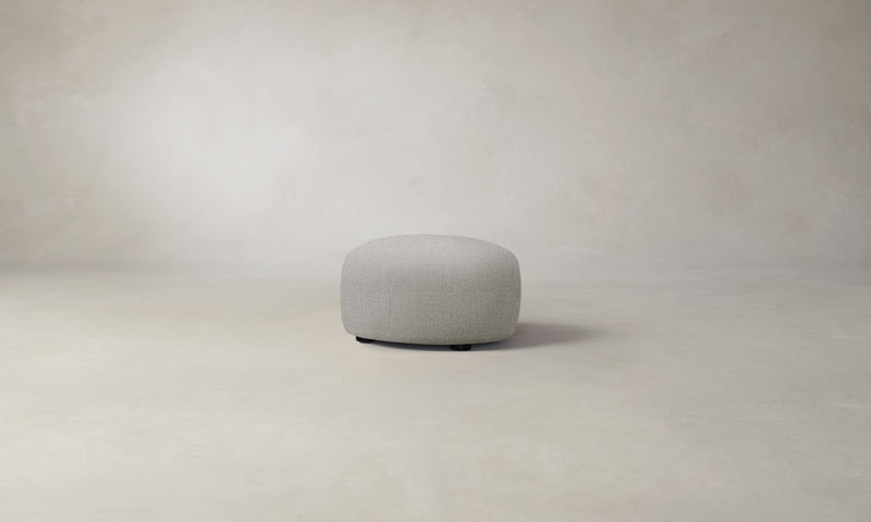 The Chelsea Ottoman - Performance Textural Weave Breeze