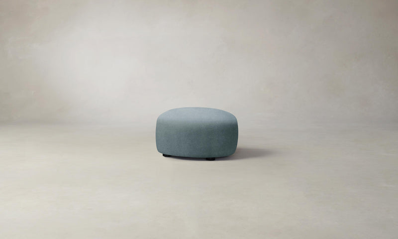 The Chelsea Ottoman - Performance Velvet Sky