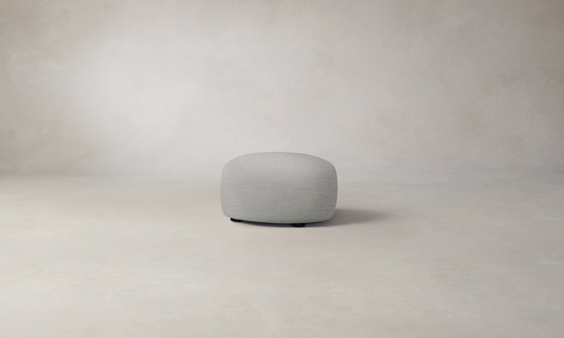 The Chelsea Ottoman - Performance Woven Chenille Rain