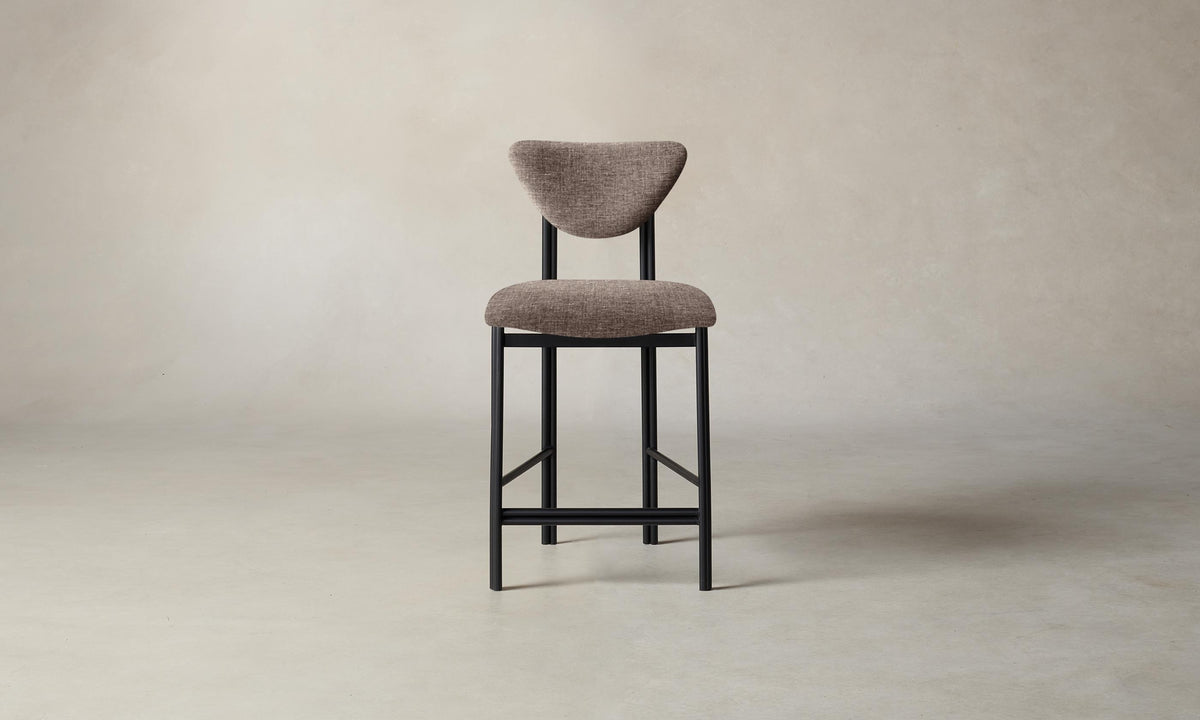 The Cooper Counter Stool - Heritage Belgian Linen Carob