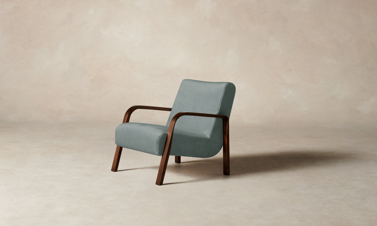 The Felix Chair - Performance Velvet Seafoam