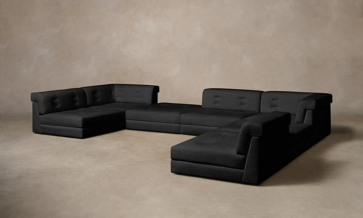The Forma Modular Sectional - Italian Brushed Wool Pepper