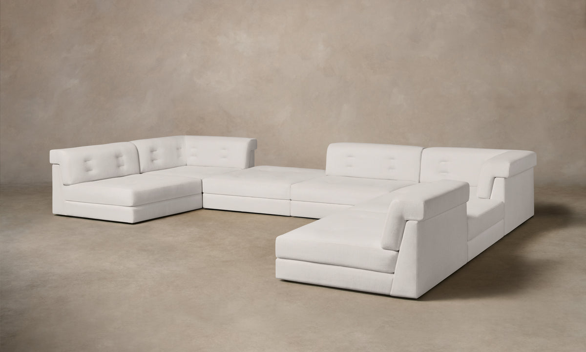 The Forma Modular Sectional - Performance Linen Weave Pure White