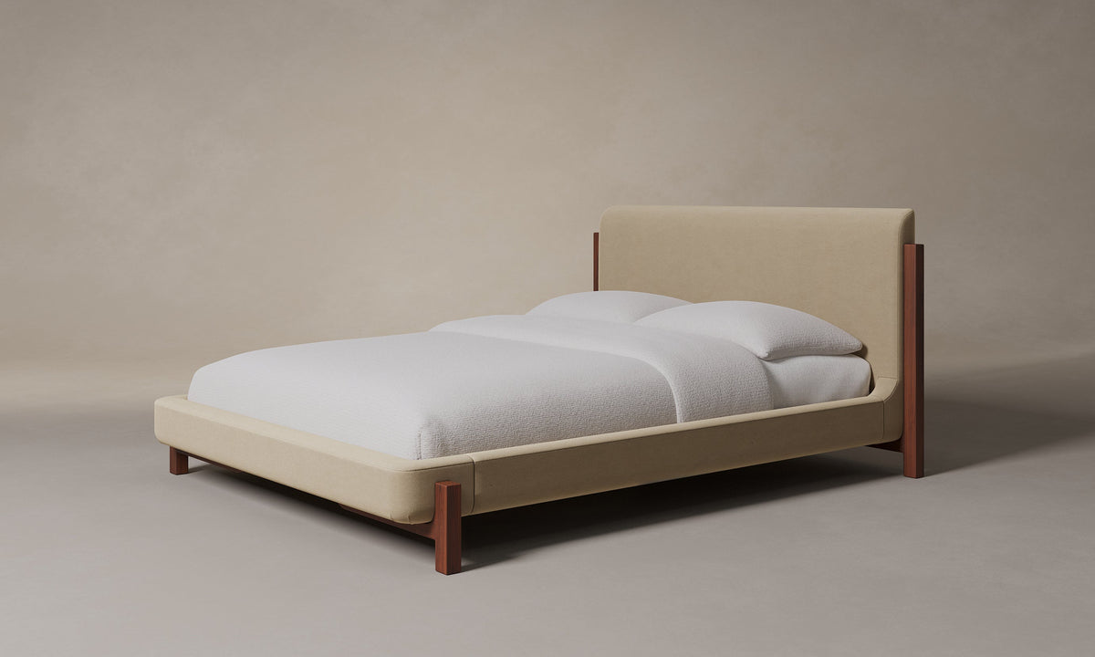 The Irene Bed - Performance Velvet Taupe