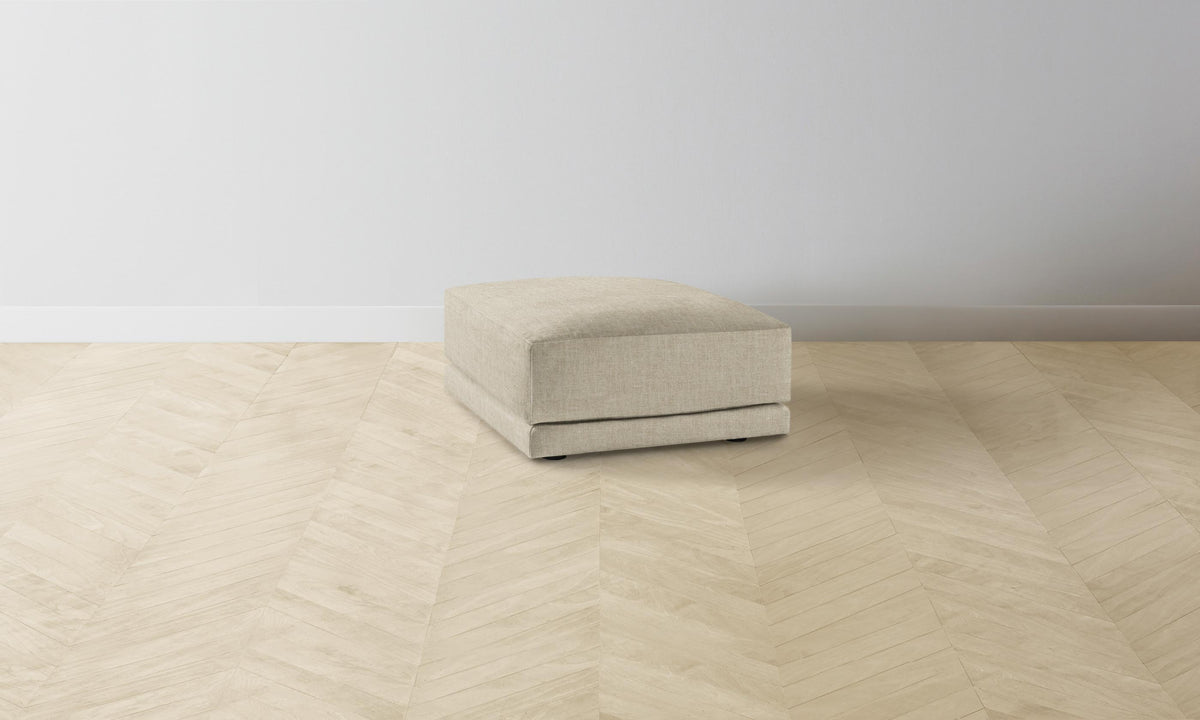 The Jones Ottoman - Heritage Belgian Linen Alder