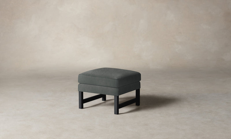 The Kaye Ottoman - Mohair Fog