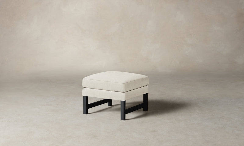 The Kaye Ottoman - Performance Textural Weave Wisp