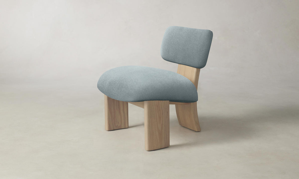 The Kenmare Chair - Mohair Slate Blue