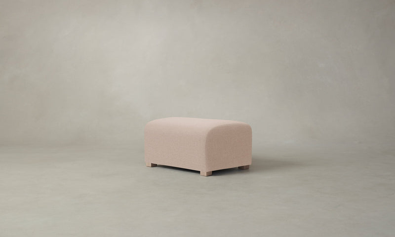 The Lenox Ottoman - Heritage Belgian Linen Petal