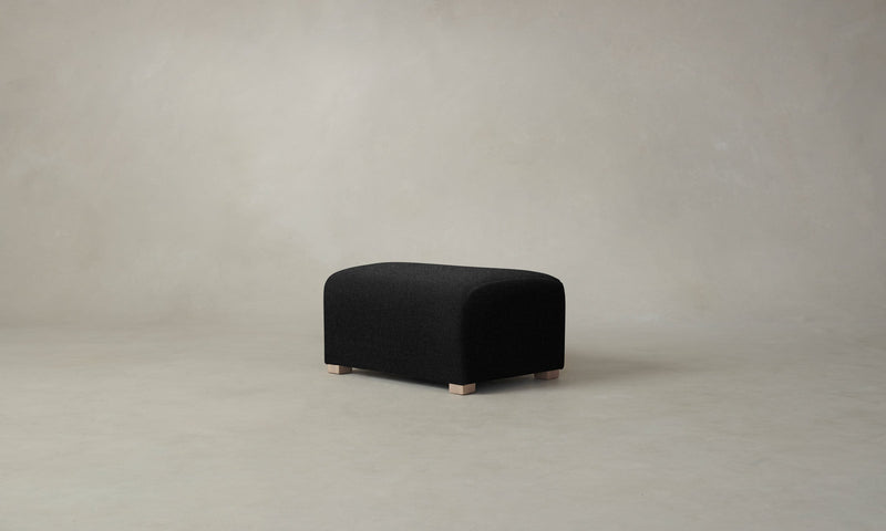 The Lenox Ottoman - Italian Brushed Wool Pepper