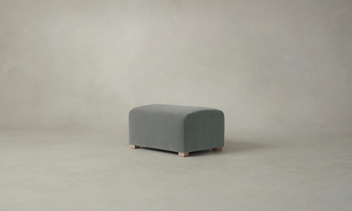 The Lenox Ottoman - Mohair Fog