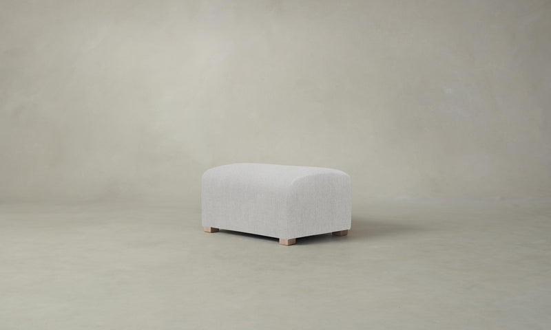 The Lenox Ottoman - Performance Tweed Salt