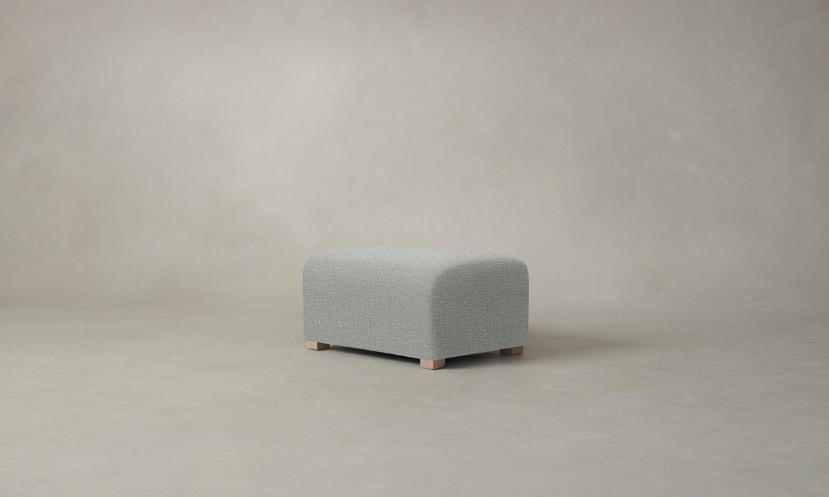 The Lenox Ottoman - Performance Woven Chenille Rain