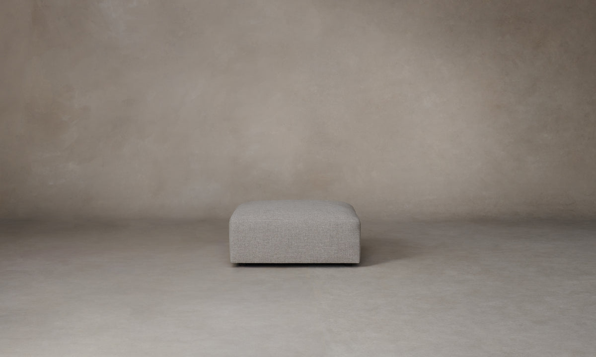 breuer ottoman in grey linen