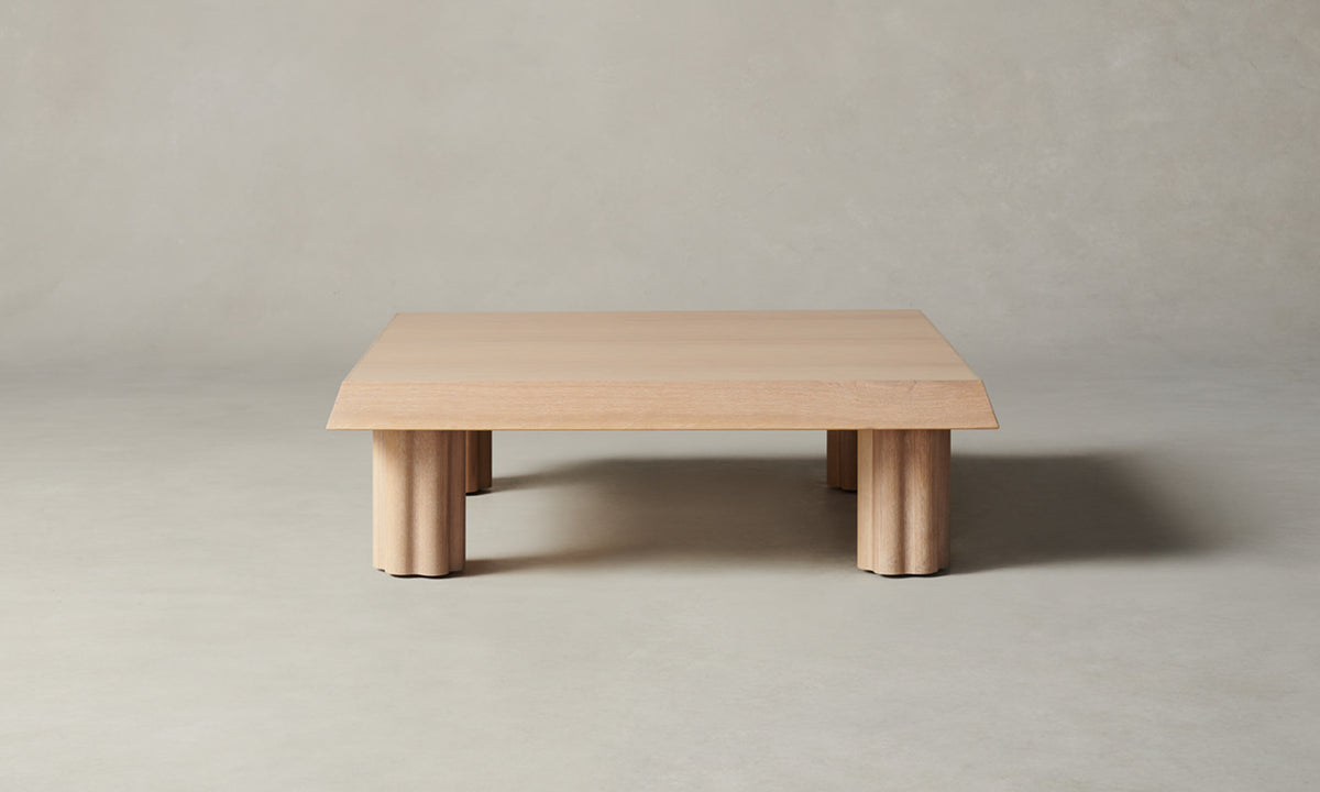 dean chunky square coffee table in oak wood